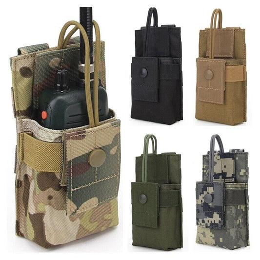 Tactical MOLLE Radio Accessories Pack - Multi-Function Outdoor EDC Tool Storage Bag for Radios, Gear, & Essentials