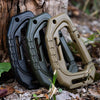 5-Pack Multi-Purpose D-Type Carabiner with Fixed Buckle & Molle Webbing Clip – Versatile Attachment Solution for Backpacks, Gear, and Outdoor Equipment