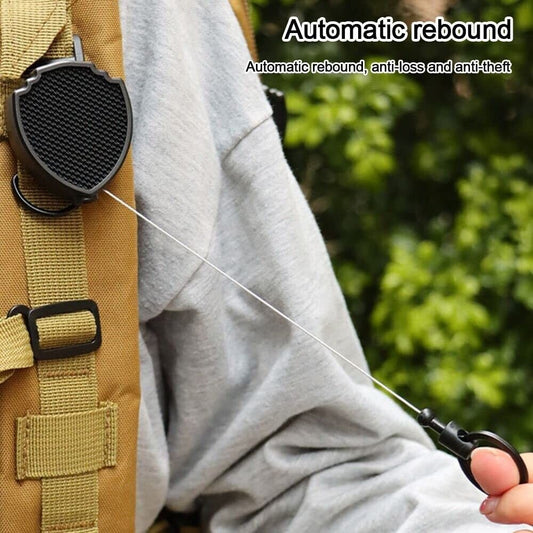 Outdoor Keychain Multi-Tool Carabiner Badge Clip Retractable Keychain EDC Tools
