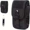 Tactical MOLLE Phone Pouch with Adjustable Strap - Heavy-Duty Nylon Waist Holster Bag for iPhone 15 Pro/Samsung Galaxy - 6.7