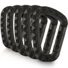 Heavy-Duty 5-Piece Multi-Purpose Carabiner Set - Includes D-Type Buckles and MOLLE Webbing Clips for Backpacks