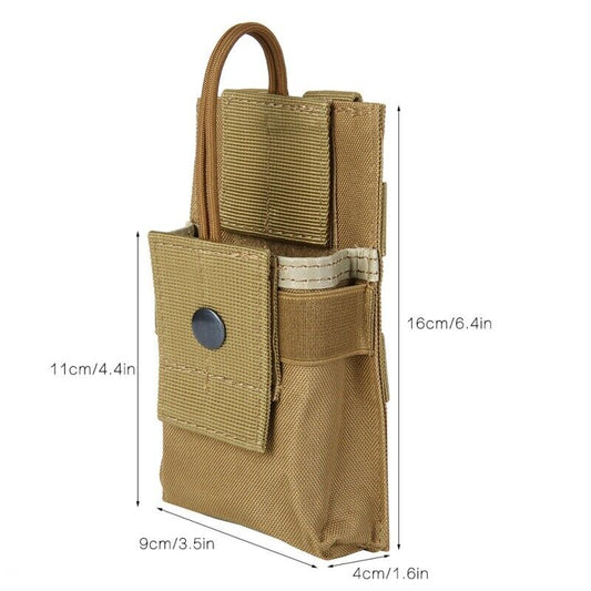Tactical MOLLE Radio Accessories Pack - Multi-Function Outdoor EDC Tool Storage Bag for Radios, Gear, & Essentials