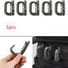 5-Pack Tactical MOLLE Zipper Pouches with D-Ring Locking Clips | Heavy-Duty Webbing Secure Storage for Military Gear, EDC Tools & Outdoor Essentials | Water-Resistant Multi-Purpose Organizer System
