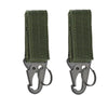 2-Pack Heavy-Duty Metal Belt Buckle Adapter with Webbing Carabiner – Secure Molle-Compatible Attachment for Bags, Vests, Belts, and Key Organization