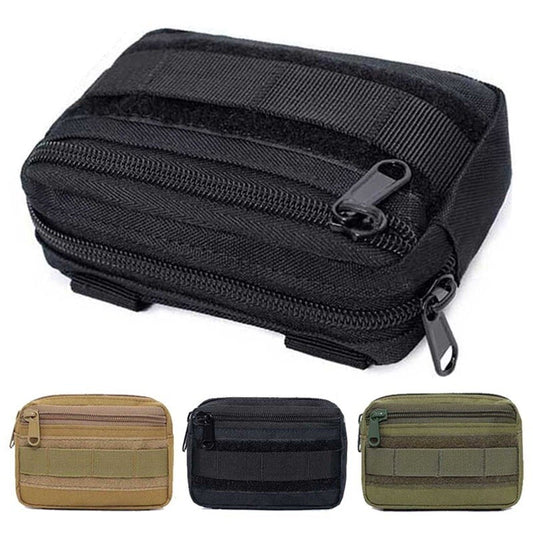 Double-layer EDC Emergency Tool Storage Bag Outdoor Nylon Molle Belt Waist Pack