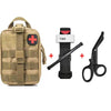 Professional Tactical EDC First Aid & Survival Trauma Kit with Medical Scissors - MOLLE-Compatible Compact Utility Pouch for Outdoor Emergency Preparedness