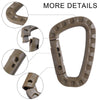 Heavy-Duty 5-Piece Multi-Purpose Carabiner Set - Includes D-Type Buckles and MOLLE Webbing Clips for Backpacks