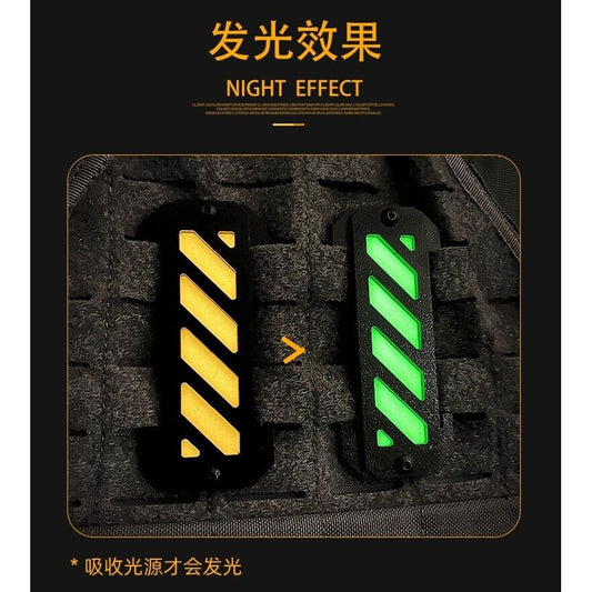 Molle identification Strips Outdoor Equipment Backpack Plate Luminous Strips