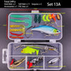 Fishing Lure Set 18/24 Pack Minnow Stacker Fish Hooks Boxed Fishing Lure Set