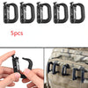 5-Pack Tactical MOLLE Zipper Pouches with D-Ring Locking Clips | Heavy-Duty Webbing Secure Storage for Military Gear, EDC Tools & Outdoor Essentials | Water-Resistant Multi-Purpose Organizer System