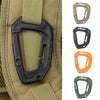 5-Pack Multi-Purpose D-Type Carabiner with Fixed Buckle & Molle Webbing Clip – Versatile Attachment Solution for Backpacks, Gear, and Outdoor Equipment