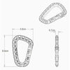 Heavy-Duty 5-Piece Multi-Purpose Carabiner Set - Includes D-Type Buckles and MOLLE Webbing Clips for Backpacks