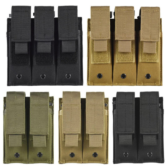 EDC Tool Waist Bag 9mm Triple Molle Holster Holder Accessory Bag For Flashlight