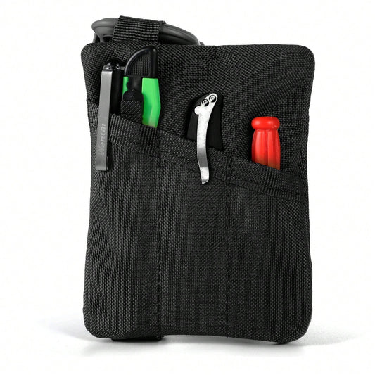 2 Pack Compact EDC Pouches Molle Utility Pouch Accessories Organizer Pouch Coin Purse Keychain Pocket Credit Card Holder Waist Pack Send flag badge and D buckle