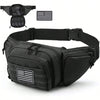 Tactical Fanny Pack Gun Holster Concealed Carry Pistol Military Tactical Waist Bag Waterproof Molle EDC Pouch with USA Flag Patch