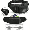 Tactical Fanny Pack Gun Holster Concealed Carry Pistol Military Tactical Waist Bag Waterproof Molle EDC Pouch with USA Flag Patch