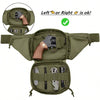 Tactical Fanny Pack Gun Holster Concealed Carry Pistol Military Tactical Waist Bag Waterproof Molle EDC Pouch with USA Flag Patch