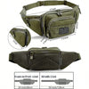 Tactical Fanny Pack Gun Holster Concealed Carry Pistol Military Tactical Waist Bag Waterproof Molle EDC Pouch with USA Flag Patch