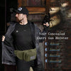 Tactical Fanny Pack Gun Holster Concealed Carry Pistol Military Tactical Waist Bag Waterproof Molle EDC Pouch with USA Flag Patch