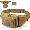 Tactical Fanny Pack Gun Holster Concealed Carry Pistol Military Tactical Waist Bag Waterproof Molle EDC Pouch with USA Flag Patch