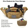 Tactical Fanny Pack Gun Holster Concealed Carry Pistol Military Tactical Waist Bag Waterproof Molle EDC Pouch with USA Flag Patch