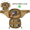 Tactical Fanny Pack Gun Holster Concealed Carry Pistol Military Tactical Waist Bag Waterproof Molle EDC Pouch with USA Flag Patch