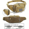 Tactical Fanny Pack Gun Holster Concealed Carry Pistol Military Tactical Waist Bag Waterproof Molle EDC Pouch with USA Flag Patch