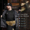 Tactical Fanny Pack Gun Holster Concealed Carry Pistol Military Tactical Waist Bag Waterproof Molle EDC Pouch with USA Flag Patch