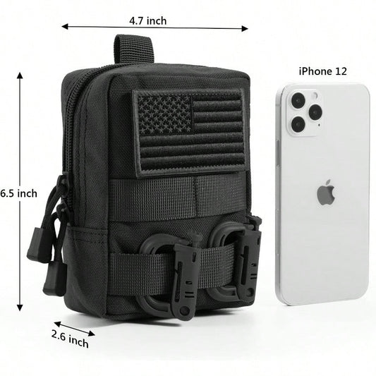 2 Pack Molle Pouches - Tactical Compact Water-Resistant EDC Pouch Bag Small Utility Pouch