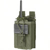 Tactical Radio Holder Radio Holster Molle Radio Pouch Universal Radio Case Military Heavy Duty Radio Bag for Police Firefighter Two Ways Walkie Talkies Vest (Black)