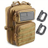 Molle Utility Pouch, EDC Tool Pouch Phone Pouches Mini Waist Pouches Medical EDC Pack Mini Design of 3-Day Backpack Free 1 flag badge and 2 carabiners