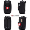 Tactical MOLLE Medical Pouch, Rip-Away EMT First Aid Pouch IFAK Trauma Kit Everyday Carry Survival Bag with tourniquet and scissors set Include Cross Patch