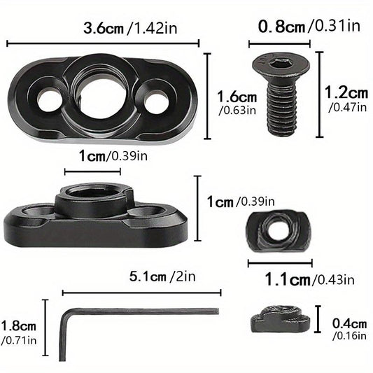 Zinc Alloy 2-Point Sling Swivels Durable QD Sling System with Mlock Mounts for Secure Weapon Attachment