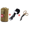 Tactical MOLLE Medical Pouch, Rip-Away EMT First Aid Pouch IFAK Trauma Kit Everyday Carry Survival Bag with tourniquet and scissors set Include Cross Patch