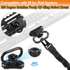 Two Point Traditional QD Sling Kit | Extra Long Adjustable Rifle 2 Point Sling + 2 Pack 360° Rotation Black 1.25