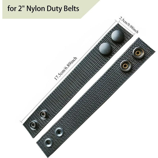 Tactical Duty Belt Keeper Stays Holders Nylon Double Snaps for 2" Belts Fixing Security Tactical Belt Accessories