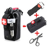Tactical MOLLE Medical Pouch, Rip-Away EMT First Aid Pouch IFAK Trauma Kit Everyday Carry Survival Bag with tourniquet and scissors set Include Cross Patch