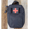 Durable First Aid Identification Patch Red Black 1.5 Soft Rubber Reinforced Hook for Hiking Waist Packs Bags IFAKs Kits Medics Easy Clean