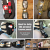 Tactical MOLLE Medical Pouch, Rip-Away EMT First Aid Pouch IFAK Trauma Kit Everyday Carry Survival Bag with tourniquet and scissors set Include Cross Patch