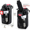 Tactical MOLLE Medical Pouch, Rip-Away EMT First Aid Pouch IFAK Trauma Kit Everyday Carry Survival Bag with tourniquet and scissors set Include Cross Patch