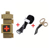 【LUCIERNAGA】3-Pack set Molle Pack Tourniquet Stent Send Cross Patch Tourniquet and Scissors