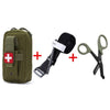 Tactical MOLLE Medical Pouch, Rip-Away EMT First Aid Pouch IFAK Trauma Kit Everyday Carry Survival Bag with tourniquet and scissors set Include Cross Patch