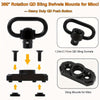 Zinc Alloy 2-Point Sling Swivels Durable QD Sling System with Mlock Mounts for Secure Weapon Attachment