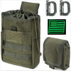 Foldable Utility Waist Bag Molle Dump Pouch for Hiking Accessories with Roll Up Drawstring Tactical Storage