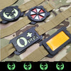 Glow in the Dark MOLLE Marking System - 360° Visible Tactical Stickers for Night Camping & Military Gear | Reflective Border + 12H Luminous Adhesive Strips (Waterproof/Removable)