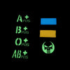 Glow in the Dark MOLLE Marking System - 360° Visible Tactical Stickers for Night Camping & Military Gear | Reflective Border + 12H Luminous Adhesive Strips (Waterproof/Removable)