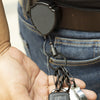 Outdoor Keychain Multi-Tool Carabiner Badge Clip Retractable Keychain EDC Tools